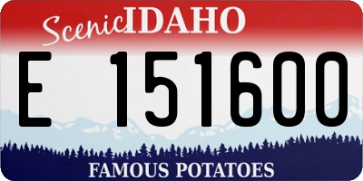 ID license plate E151600