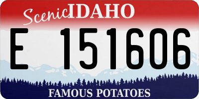 ID license plate E151606