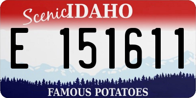 ID license plate E151611