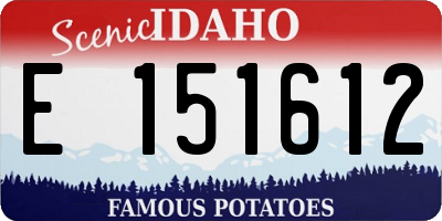 ID license plate E151612