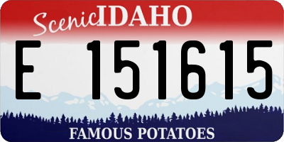 ID license plate E151615