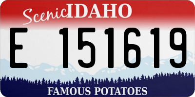 ID license plate E151619