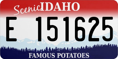 ID license plate E151625