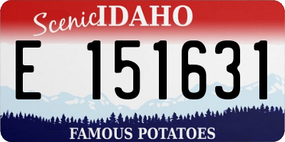 ID license plate E151631