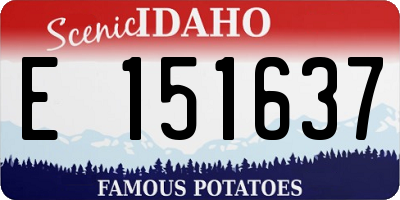 ID license plate E151637