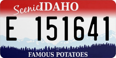 ID license plate E151641