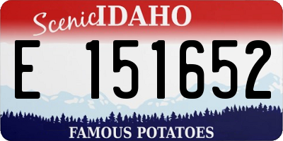 ID license plate E151652