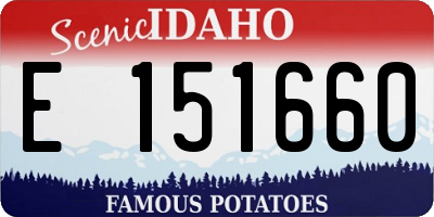 ID license plate E151660