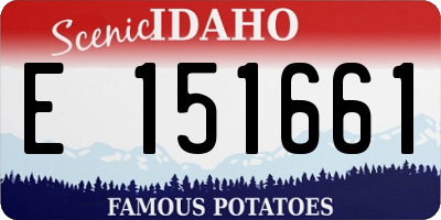 ID license plate E151661