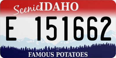 ID license plate E151662