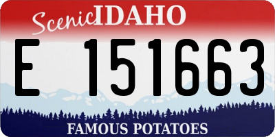 ID license plate E151663