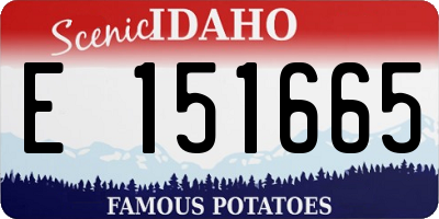ID license plate E151665