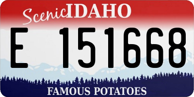ID license plate E151668