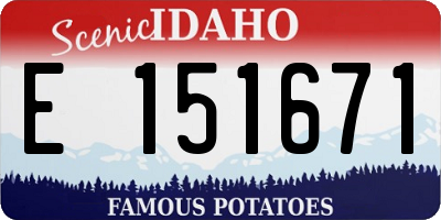 ID license plate E151671