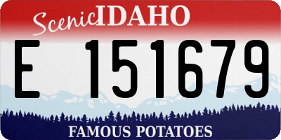 ID license plate E151679