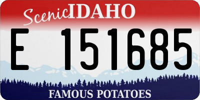 ID license plate E151685