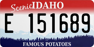 ID license plate E151689