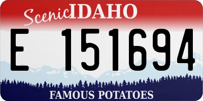 ID license plate E151694