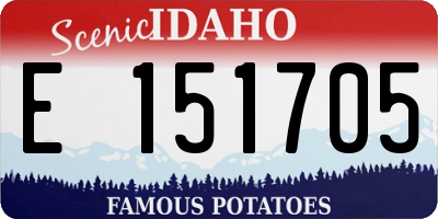 ID license plate E151705