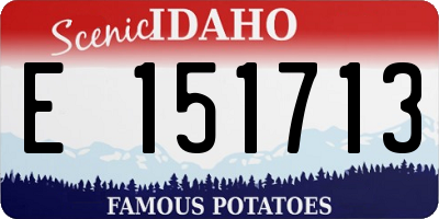 ID license plate E151713