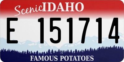 ID license plate E151714
