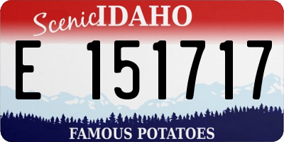 ID license plate E151717