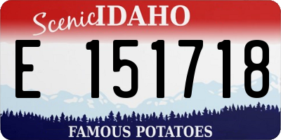 ID license plate E151718