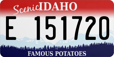 ID license plate E151720