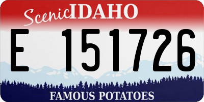 ID license plate E151726