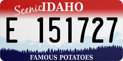 ID license plate E151727