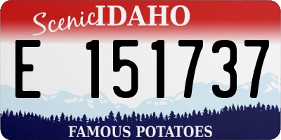 ID license plate E151737