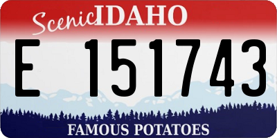 ID license plate E151743