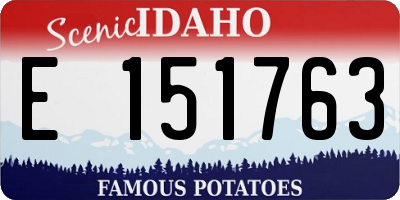 ID license plate E151763