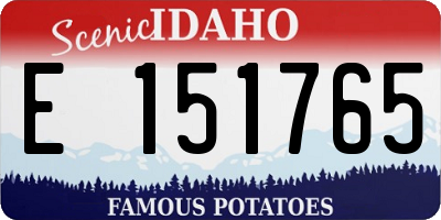 ID license plate E151765
