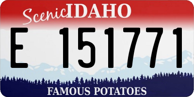 ID license plate E151771