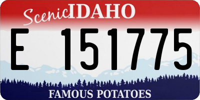 ID license plate E151775