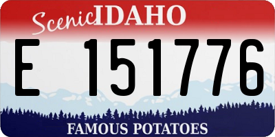 ID license plate E151776