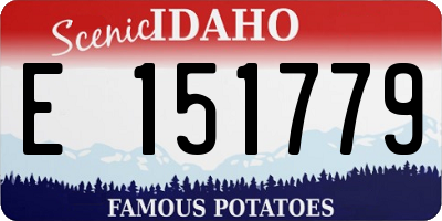 ID license plate E151779