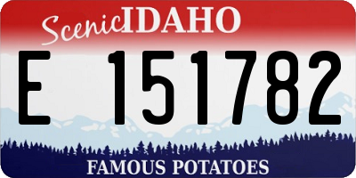 ID license plate E151782