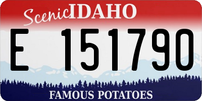 ID license plate E151790