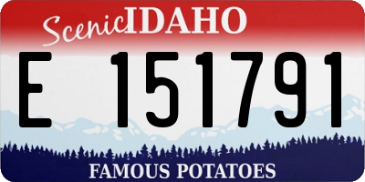 ID license plate E151791