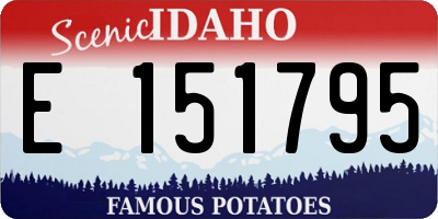 ID license plate E151795