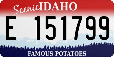 ID license plate E151799