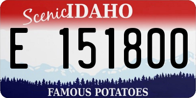 ID license plate E151800