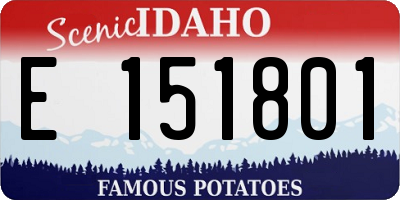 ID license plate E151801