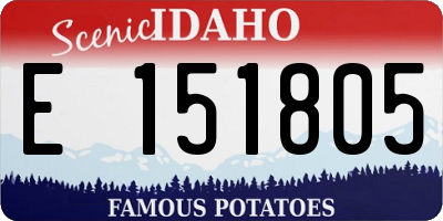 ID license plate E151805