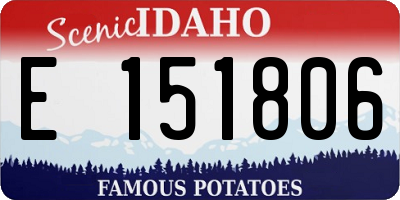 ID license plate E151806
