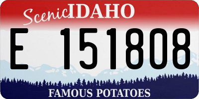 ID license plate E151808
