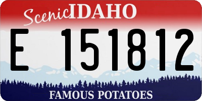 ID license plate E151812