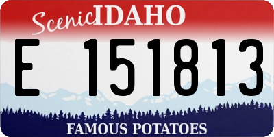 ID license plate E151813